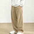 thumbnail image 4 of LEKWK Boys Corduroy Sweatpants Teen Baggy Drawstring Wide Leg Trousers with Pockets Elastic Waist Lounge Track Pants Fall Winter Workout Fashion Clothing 5-15Y, 4 of 9