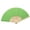 J004- Green, variant on Vintage Hand Fan, 7 In, Oriental Fan, Solid Color Plain Paper, Foldable Cooling Fan, Party Decor, Prop, Dark Orange, 1 Pc