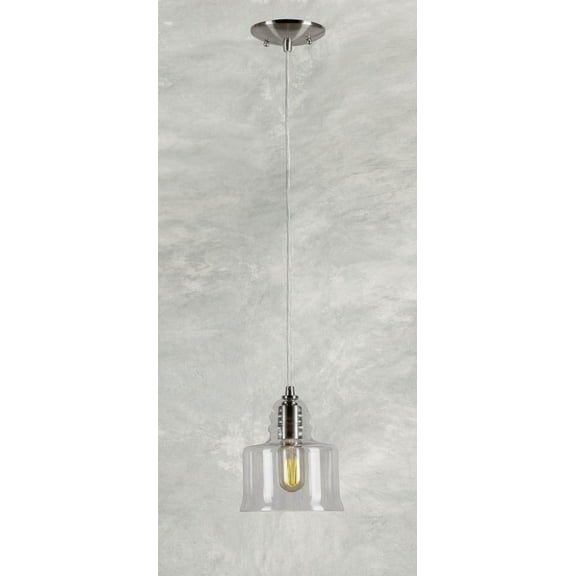 Forte Lighting 2680-01 1 Light 7" Wide Mini Pendant - Nickel