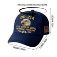 thumbnail image 4 of Military Veteran Baseball Cap with DD-214 Design, Patriotic Service Hat for Retired Soldiers, Adjustable Men's Hat for Veterans Day Gifts (Navy), 4 of 5