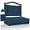 Navy Blue, variant on Stadium Seats with Back Support and Thick Cushion Bleacher Seats with Backs and Cushion Wide, Stadium Chairs Include Shoulder Strap and Pocket, Perfect for Sports Events