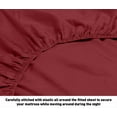 thumbnail image 3 of Milan Collection 1000 Thread Count 100% Cotton Deep Pocket Sheet Set (Califonia King, Burgundy), 3 of 5