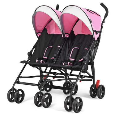 JOYMOR Folding Stroller Wagon with Face to Face High Double Seat ...
