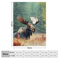 thumbnail image 4 of Orinice Soft Cozy  Throw Blanket for Couch, Moose Deer,  50x60in, 4 of 6