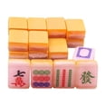 thumbnail image 2 of Colgante de llavero de Mahjong luminoso de 18 Uds., colgantes de llaves artesanales DIY, colgante de llavero de azulejos de Mahjong chinos de Naranja, 2 of 9