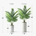 thumbnail image 4 of Artificial Tree in Modern Swirl Pattern Planter, Fake Areca Tropical Palm Silk Tree for Indoor and Outdoor Home Decoration - 57" Overall Tall (Plant Pot Plus Tree), 4 of 5