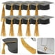 thumbnail image 4 of KAKOWELY 12 minigorros de graduación con borlas para botellas de vino, ideales para la escuela, el hogar y la fiesta de graduación., 4 of 4
