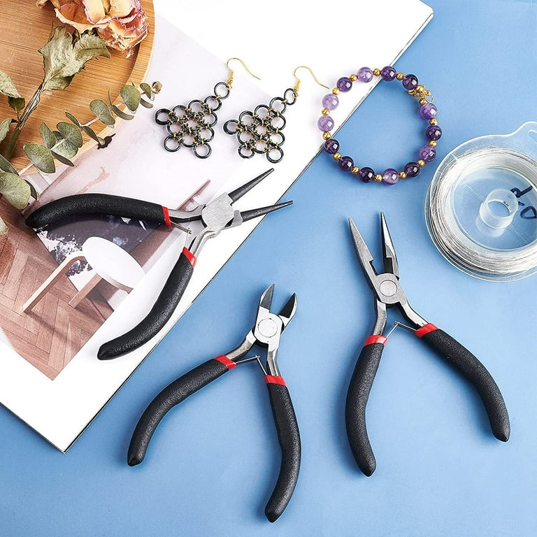 Jewelry Pliers Songin 3 Pack Jewelry Pliers Set Tools Includes Needle Nose Pliers Round Nose Pliers Wire Cutters Chain Nose Pliers for Jewelry Making