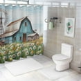 thumbnail image 7 of Creowell Flowers Modern Waterproof Shower Curtain for Country Cottage & Farmhouse Bathroom Decor Bathroom Home Bathtubs Decoration with Hooks 69x72, 7 of 7