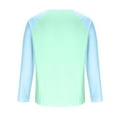 thumbnail image 5 of FRSASU Men's Henley Shirt Fall Crewneck Color Block Slim Fit Long Sleeve T Shirts Button up Tees Green, 5 of 7