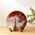 thumbnail image 6 of Honeii Eiffel Tower Print Elegant Bone China Decorative Plate, Porcelain Plate,Art Crafts,Ceramic Ornaments for Home Office Wall Decor-10in, 6 of 6