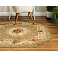 thumbnail image 3 of Rugs.com Chateau Collection Rug – 8' Octagon Green Medium Rug Perfect For Living Rooms, Kitchens, Entryways, 3 of 8