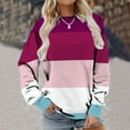 thumbnail image 2 of Patlollav Pntutb Women Sweatshirt Long Sleeve Clearance,Ladies Solid Loose Tunic Tops, 2 of 6