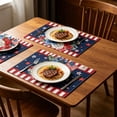 thumbnail image 4 of Boovnll 4th of July Placemats Red White Blue Placemats Heat-Proof Place Mats for Memorial Day Patriotic Kitchen Dining Table Party, 4th of July Decorations, 12x18", 4 of 6