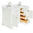 thumbnail image 7 of Ariel H061DWQOVOWHT Bristol 61" Free Standing Double Oval Basin Vanity Set - White, 7 of 7