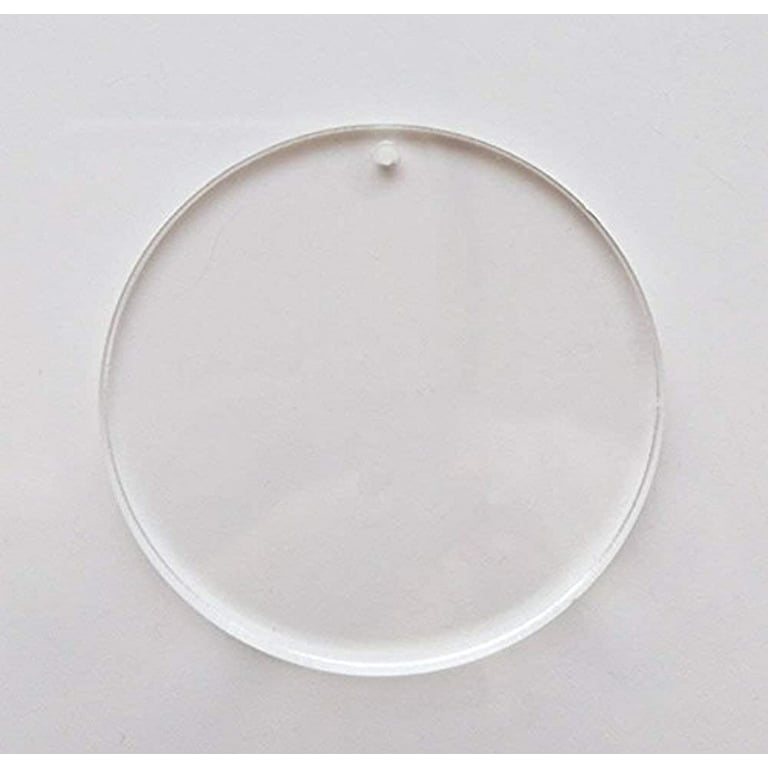 25 ACRYLIC CIRCLE BLANKS WITH HOLE 1/8 THICK (SELECT COLOR &SIZE) ROUND  SHAPE