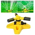 thumbnail image 3 of 3 Arms Lawn Water Sprinkler Irrigation System Automatic Adjustable Rotatable Large Area Garden Tool for Lawn yellow, 3 of 7
