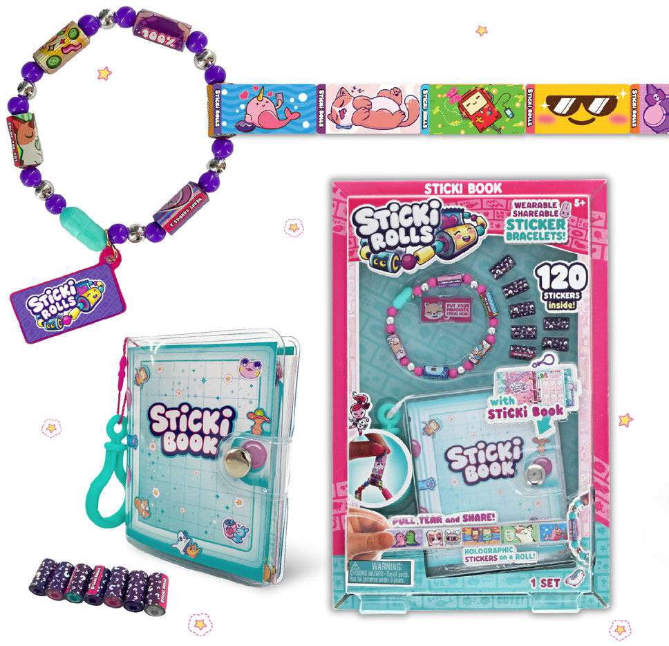 STICKI ROLLS Sticki Book - Wearable & Shareable Sticker Bracelet + Collection Book