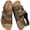Brown, variant on Sandals For Women With Soft Cork Footbed, Mens Slip On Clog Mules With Adjustable Double Buckle, Open Toe Flat Slide Shoes, Summer Outdoor Back Strap Slipper
