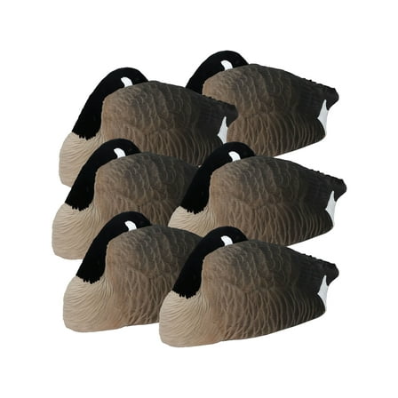 Higdon Alpha Half Shell Sleeper Canada Goose Decoy Flocked Heads 6PK