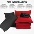 thumbnail image 6 of HIG 7 Piece Queen Comforter Set, Red Reversible Quilted Down Alternative Bedding Set with Sheets, Pillowcases & Shams, 6 of 9