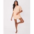 thumbnail image 5 of Hanes Comfywear Women's Pajama Set, Loungewear Top & Sleep Shorts Mellow Peach/Mellow Peach M, 5 of 8