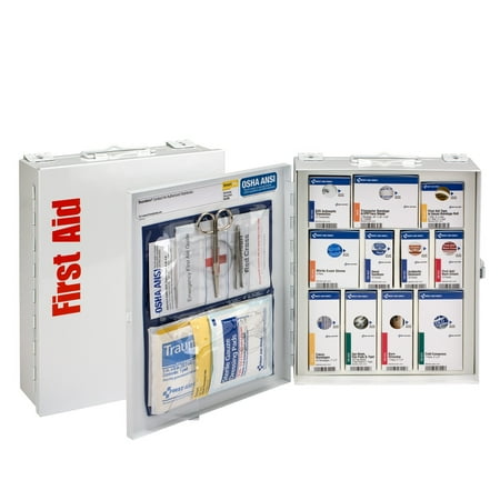 Empty Metal Industrial Cabinet - First Aid Only 25 Person Medium Metal SmartCompliance Cabinet without Medications