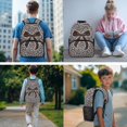 thumbnail image 2 of Jeiento Grey Leopard Bow 17 Inch 4-Piece Matching Backpack Set, Lightweight Large Capacity School Bookbag Suitable for Boys and Girls, 2 of 8