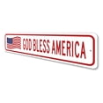 thumbnail image 4 of God Bless America US American Flag Aluminum Metal Decor Sign - 4x18 inches, 4 of 4