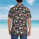 thumbnail image 4 of Fotbe Autumn Fox Owl Camisa Hawaiana para Hombre Unisex – Camisa Casual de Verano con Botones de Manga Corta de Algodón y Lino,XX-Large, 4 of 7