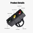 thumbnail image 4 of Lámpara de cola de bicicleta Luz trasera LED para bicicleta, lámpara trasera recargable tricolor para bicicleta, luz de advertencia para ciclismo, compatible con 7 modos de luz para bicicletas de carr, 4 of 8