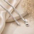 thumbnail image 3 of Enchanting 1.5mm Twisted Singapore Chain Sterling Silver 20-inch Necklace, 3 of 6