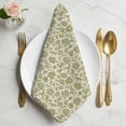 thumbnail image 2 of Green Floral Cloth Napkins, Vintage Rustic Botanical Spring Washable and Reusable Dinner Napkins Set of 4, Table Napkin for Kitchen Party Birthday Wedding Hotel Housewarming 20"x20", 2 of 9