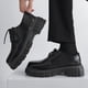 thumbnail image 2 of Zapatos de hombre, zapatos de cuero negro, zapatos de cuero pequeños de corte bajo para primavera y otoño, zapatos casuales para jóvenes, 2 of 5