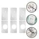 thumbnail image 2 of 3 juegos de placas de reparación de bisagras para puertas y gabinetes, soporte de reparación de bisagras con orificio roscado, 2 of 7