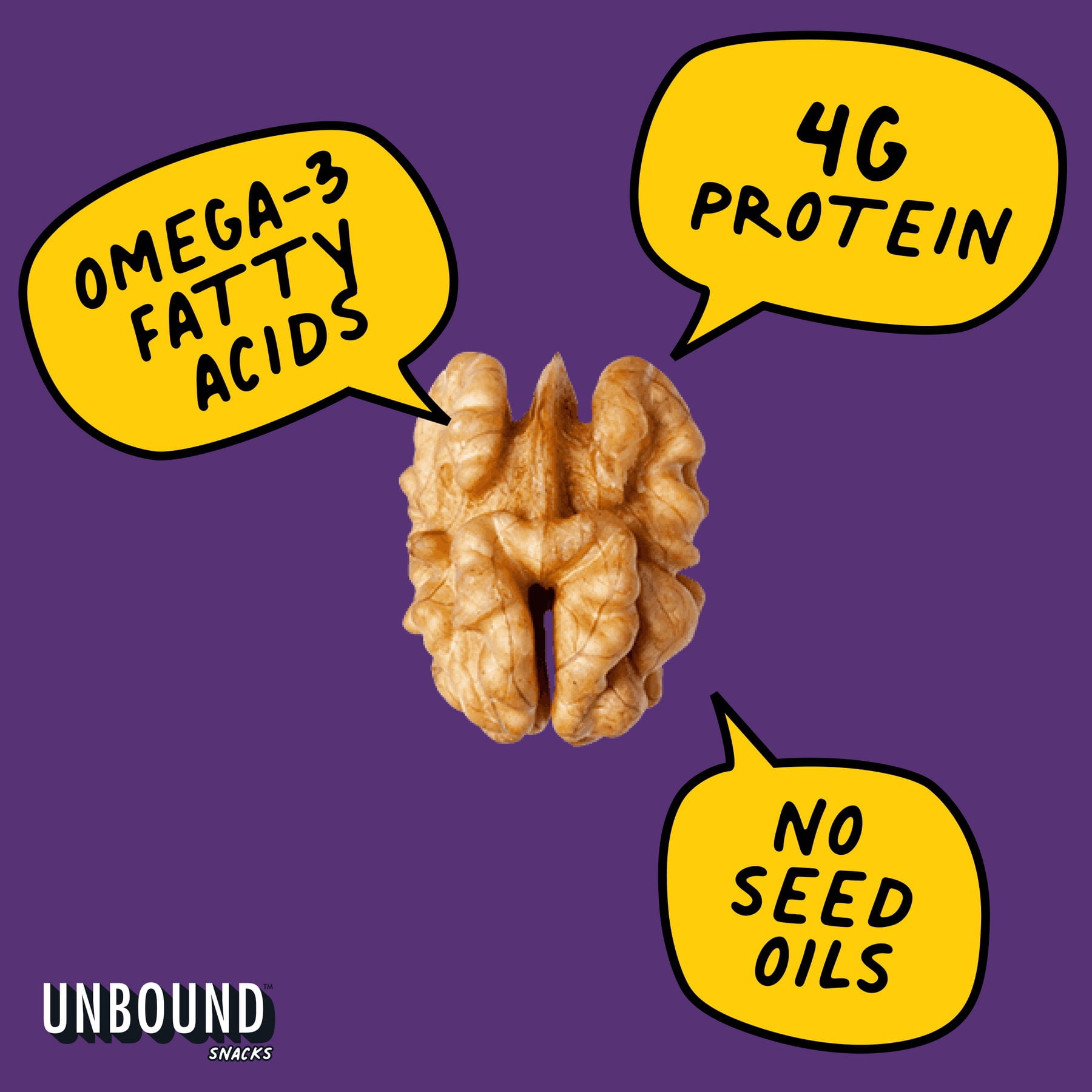 (Pack Of 6) Unbound Snacks Walnuts Bbq Habanero 4 Oz