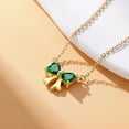 thumbnail image 5 of Suplight Women Bow Necklace 316L Stainless Steel Bowknot Birthstone Necklace Valentine's Day Gift, 5 of 8