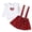 Burgundy, variant on Odeerbi Girls Dresses Baby Girl Clothes Infant Toddler Dots Bow-knot Dress Headband 3pc Outfit Set