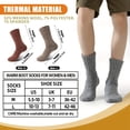 thumbnail image 5 of 3 Pairs Warm Thermal Socks for Women & Men Winter Ski Thick Boot Insulated Socks for Cold Weather, 5 of 5