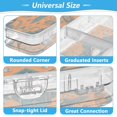 thumbnail image 4 of Plastic Pencil Box Large Capacity Pencil Boxes Clear Boxes with Snap-Tight Lid Stylish Office Supplies Storage Organizer Box Western-style Cowhorn Skulls, 4 of 7