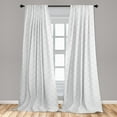 thumbnail image 5 of Ambesonne Grey and White Curtains, Vintage Circles, Pair of 28"x84", Warm Taupe White, 5 of 5