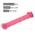 thumbnail image 2 of Uxcell Polypropylene Rope Braid Cord 30M/98.5ft 2mm Dia Pink for Indoor Outdoor Camping Clothes Line, 2 of 6