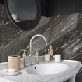 thumbnail image 4 of 6Sheets Brown Gray Marbling Tiles Stickers Wall Decals 11.81" x 5.91" Waterproof Peel and Stick Kitchen Backsplash DIY Decor Sticker, 4 of 9