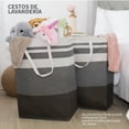 thumbnail image 2 of TESSO HOME Cestos para Ropa Sucia Plegable 2 Piezas Cesta de Lavandería 75 Litros por Pieza Bolso de Almacenamiento Bote para Ropa Sucia con Asas, 2 of 7