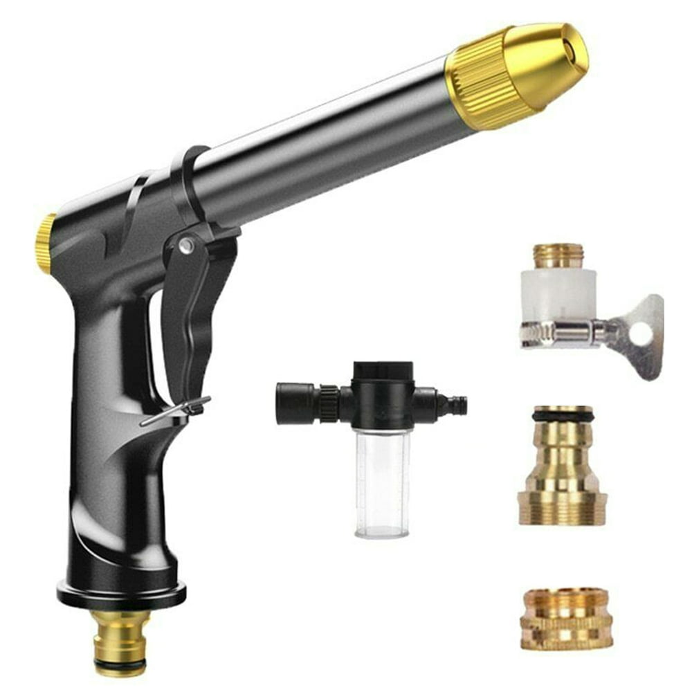 Car Wash Sprayer Car Cleaning Jet HighPressure Water Sprinkler Aluminum Alloy Nozzle, Black
