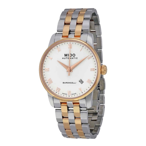 Mido Baroncelli Automatic White Dial Two-tone Mens Watch M86009N61