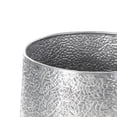 thumbnail image 6 of DecMode 12", 16", 20"H Silver Aluminum Metal Planter with Hammered Design (3 Count), 6 of 14