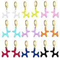 thumbnail image 2 of Cute Small Balloon Dog Drop Earring Dainty Enamel Cartoon--Purple|Model code5660 Purple, 2 of 4