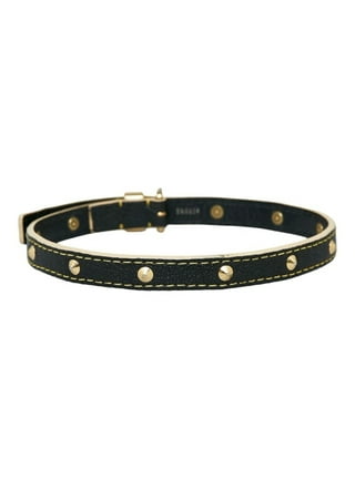 Louis Vuitton Two-strand leather bracelet choker bangle gold studded  Authentic