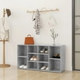 thumbnail image 5 of vidaXL Shoe Bench Shoe Cubby Rack Organizer with Compartments Engineered Wood, 5 of 66